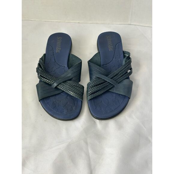 St. John’s Bay Dark Blue Women’s Sandals Size 7 - Picture 1 of 3